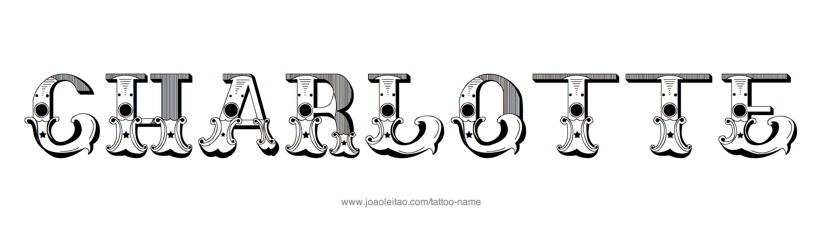 Charlotte Name Tattoo Designs